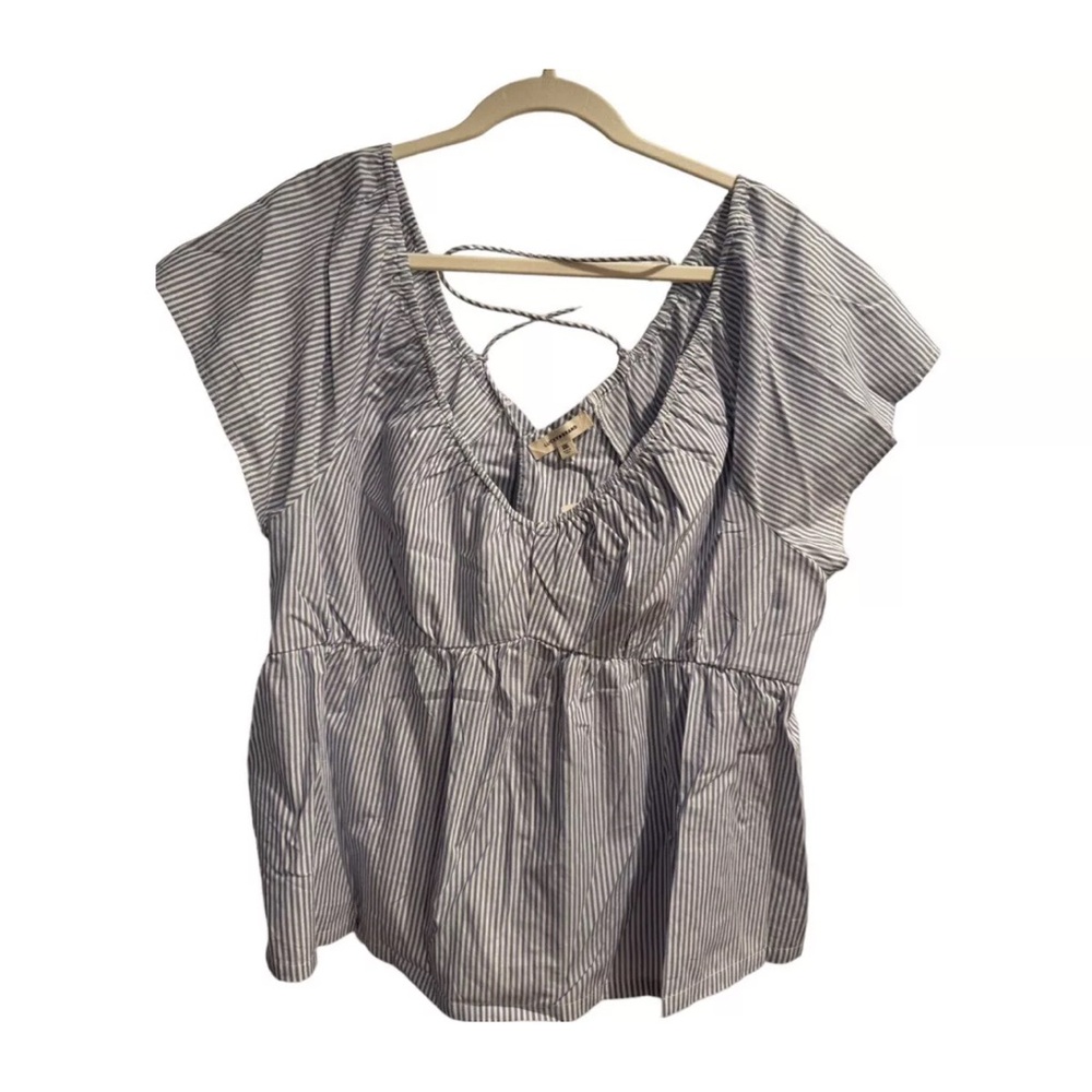 NWT Lucky Brand Lace up blouse Plus Size - Picture 3 of 5